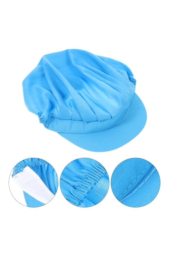 Chef Hat Adjustable Blue Polyester 1Set 10.6X9.8X2.4in