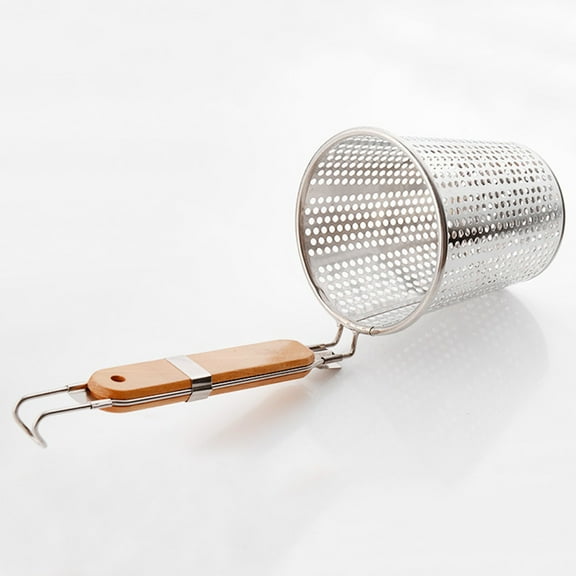 Worgeous 1Pack Kitchen Sieve For Food Draining With Stainless Steel And Hooked Handle