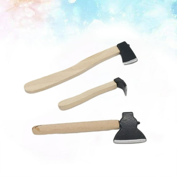 Phenofice Mini House Furniture Axe Shape Wood Plastic 1Pcs 2.8x2.3x1.6In