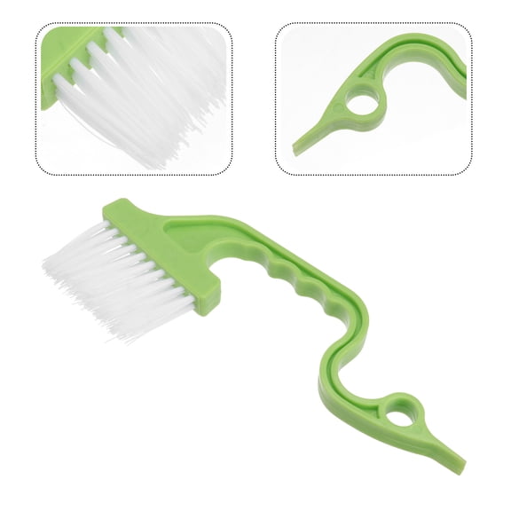 Worgeous 1Pack Non Slip Handle Cleaning Brush for Bathroom Shower Kitchen Use Green Plastic Material