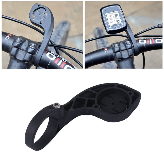 Worgeous 1-Pack Black Plastic Rectangular Bike Stem for Outdoor Sports, Stopwatch Timer Compatible, 4.1x1.4x1.9in
