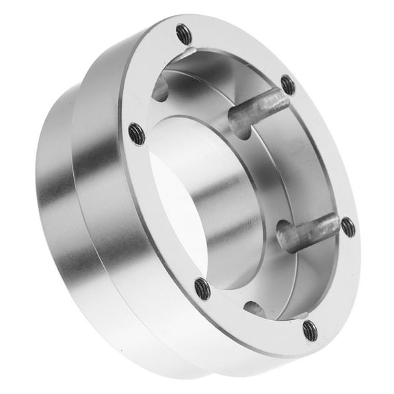 Worgeous 1Pack Racing Steering Wheel Adapter Plate Metal and Silicone for Enhanced Control Silver 8.00X7.00X3.00in