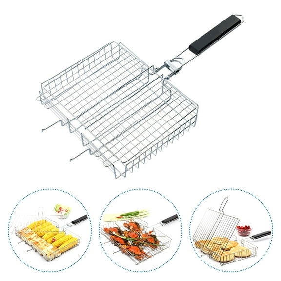 Phenofice Roast Fish BBQ Rack Silver Barbecue Tool Gathering 1Pcs 25.35X12.18X2.16in