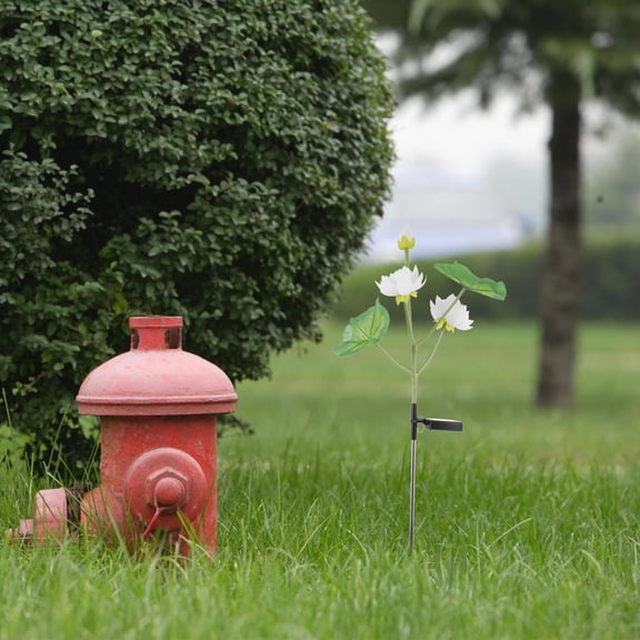 Worgeous 1Pc Solar Power Decotative Flower Lamp Ground Insert Light for Garden Decor