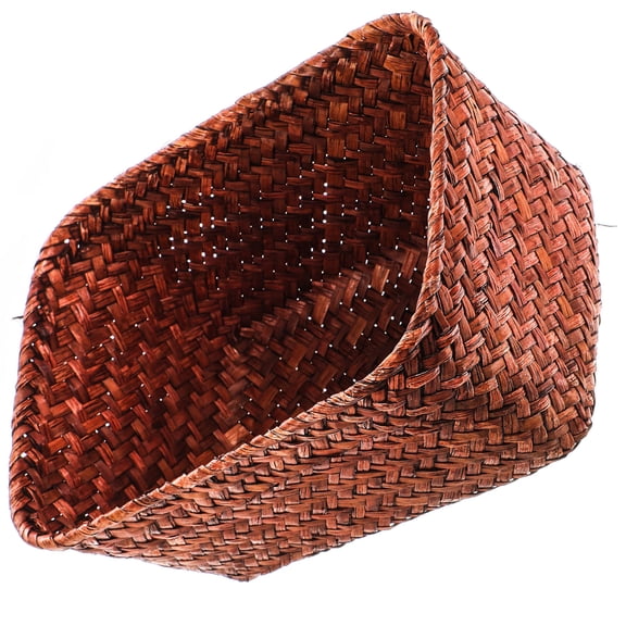 Worgeous 1Pc Weave Storage Basket Practical Sundries Basket Tabletop Basket for Daily Use