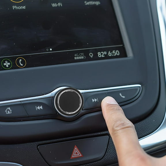 Worgeous 1Pcs Black Aluminum Knob Tuning Radio for Vehicle Upgrade 0.98X0.98X0.59in