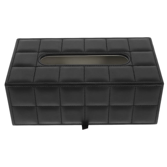 FONDOTIN Car Tissue Cylinder Facial Tissue Box PU for Daily Use 1Set