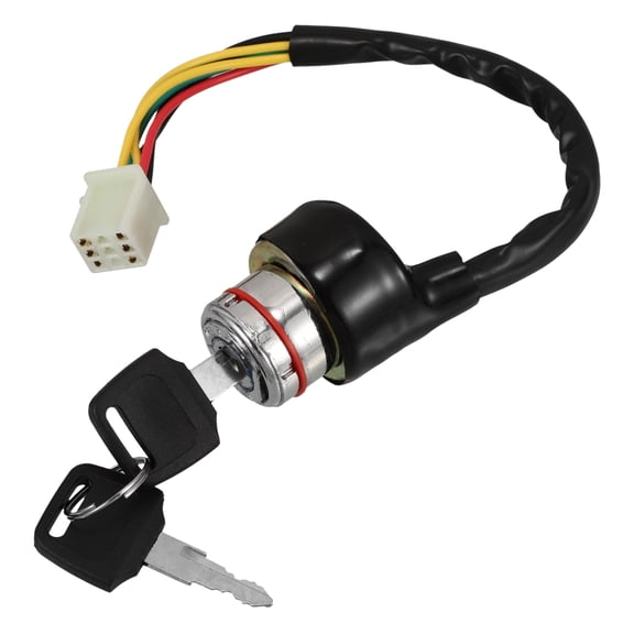 Worgeous 1Pcs Black Universal Ignition Switch with Key for ATVs and Quads