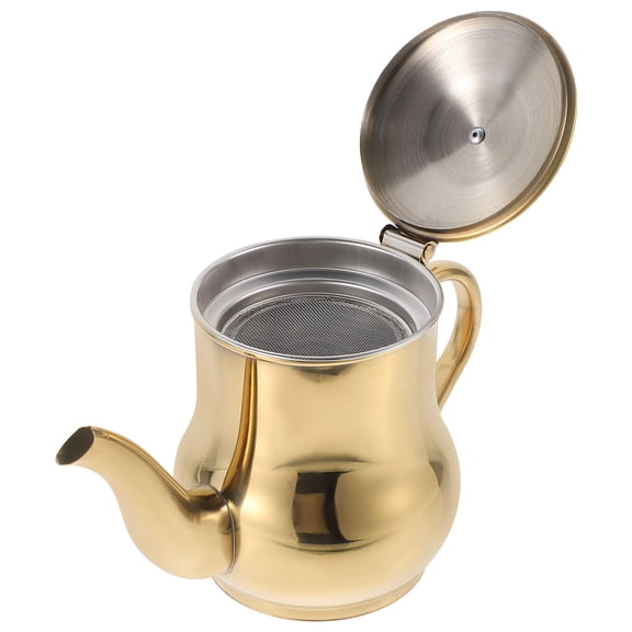 Worgeous Stainless Oil Strainer Pot Simple Design 1Pcs 8.3X5.7X4.3in