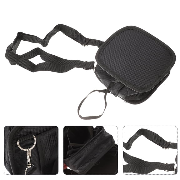 Worgeous 1Pcs Filter Organizer Camera Bag with Change 5.1x5.1x1.6in Black Cloth