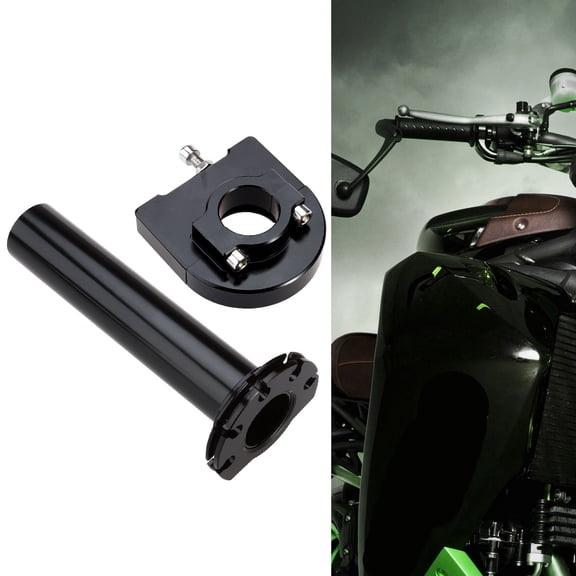 BESTYASH Black Aluminum Motorcycle Throttle Handle with Precise Cnc Machining and Smooth Control