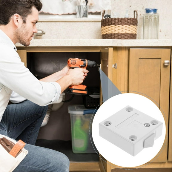 Worgeous 1Pcs Plastic Auto Reset Door Switch for Closet Light On 4.8X4.6In