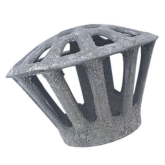 Worgeous 1Pcs Round Grey Iron Gutter Guard for Drain Core Outdoor Projects Rain Gutter Strainer 3.93X3.93X2.95in