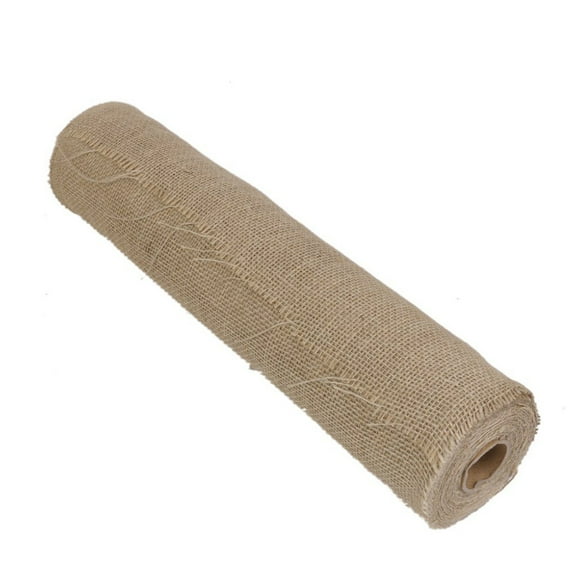 FONDOTIN Rustic Jute Burlap Table Runner 1 Set Natural Farmhouse Decor for Dining Table and Home