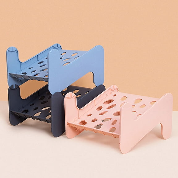 Worgeous 1Pcs Shoe Storage Z Shape Plastic Shelving for Home Organization in Pink