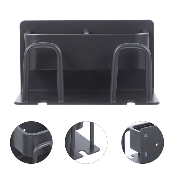 Worgeous 1Pcs Toothbrush Holder Wall Mounted For Bathrooms Aluminum U Shaped Slots Simple Elegant Nail Free Design