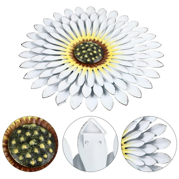 COSMOBETTY Hanging Decor Iron Flower Shape 1Set 11.8x11.8in