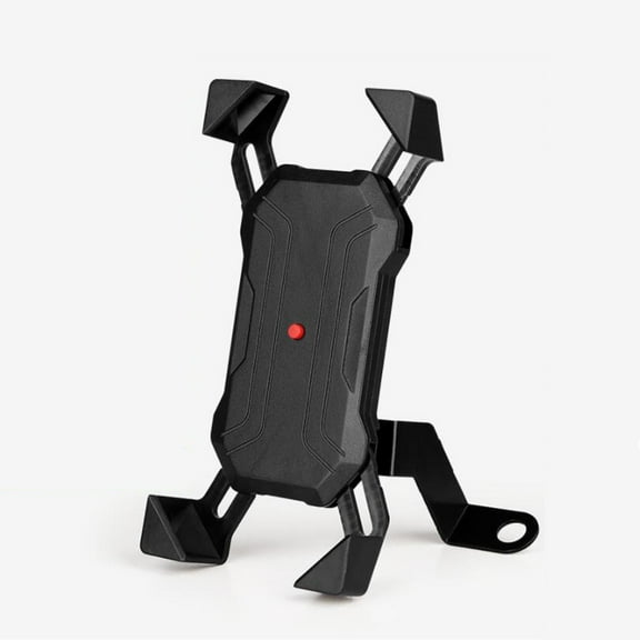 Worgeous 1Piece Black Rectangular Motorcycle Mobile Phone Holder Fits 3.5-7 Inch Devices Pc Material For Navigation