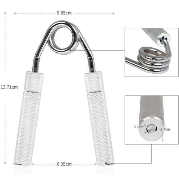 Worgeous 1Set Hand Grip in Silver for Indoor Home and Outdoor Travel with Steel for Strength Training