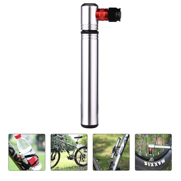 RENACLIPY Portable Bike Air Pump with Extended Hose and Universal Nozzle for Tire Inflation