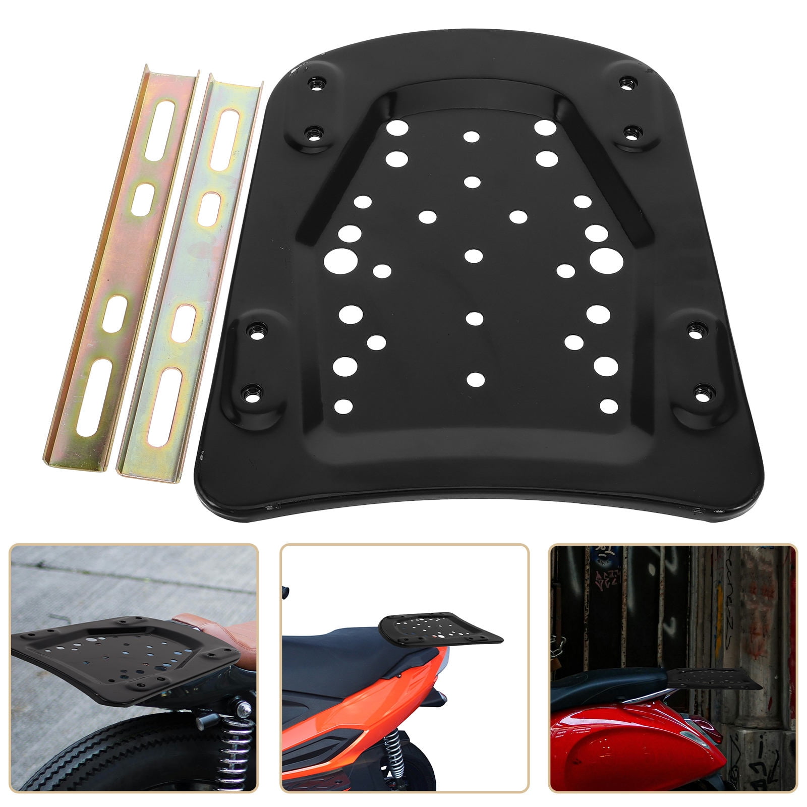 Worgeous 1Set Heavy Duty Motorcycle Rear Luggage Rack Made of Steel for Electric Scooter with