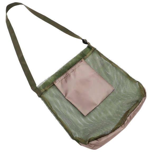 Worgeous Outdoor Bag Mesh Grocery Bag Green Mesh Cloth 1Set for Orchard Picking