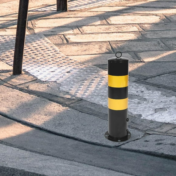Worgeous Road Diversion Bollards Steel Black 1Pcs