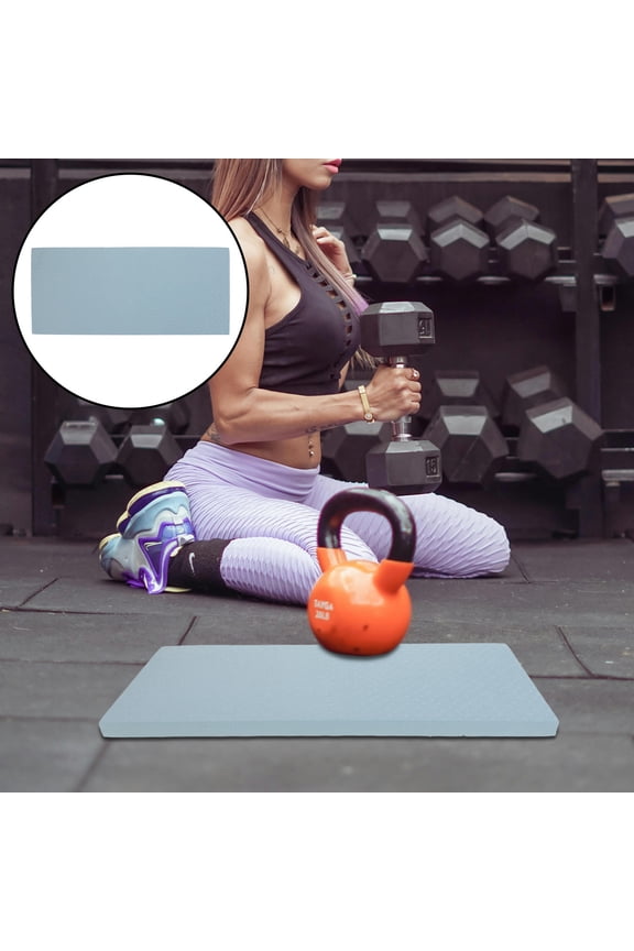 1Set Sky-Blue Tpe for Yoga Mat with Stability Support and Cushioning 45.0x20.0x0.8in