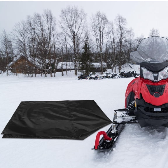 Worgeous 1Set Sled Ski Cover 145.00X51.00X48.00in for Snowmobile Winter Protection Easy Installation
