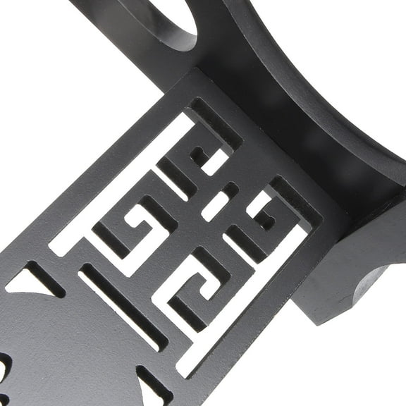 Worgeous 1Set Sword Rack Black Wooden with Retro Cutout Pattern for Display and Storage