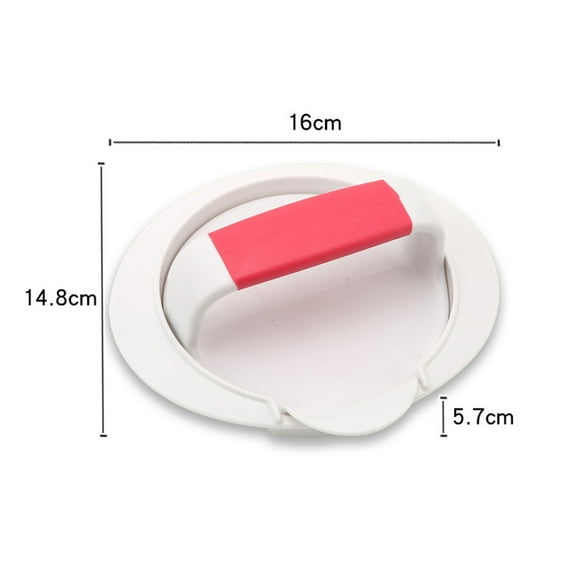 FONDOTIN White Burger Maker Press for Making Hamburger with Non Slip Grippers Durable Eco Material