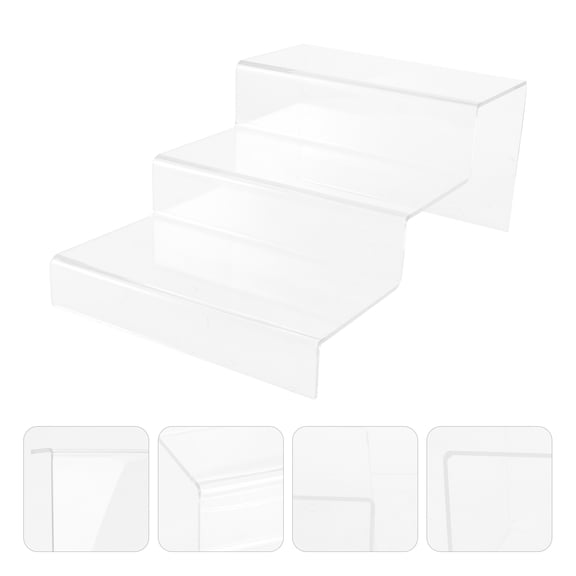 FONDOTIN Acrylic High Heel Shoe Storage Rack Clear Organizer Multi-Function Shoe Display Stand for Home