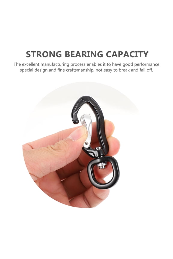 Kite Buckle Black Aluminum Outdoor Use Multifunctional Keychain