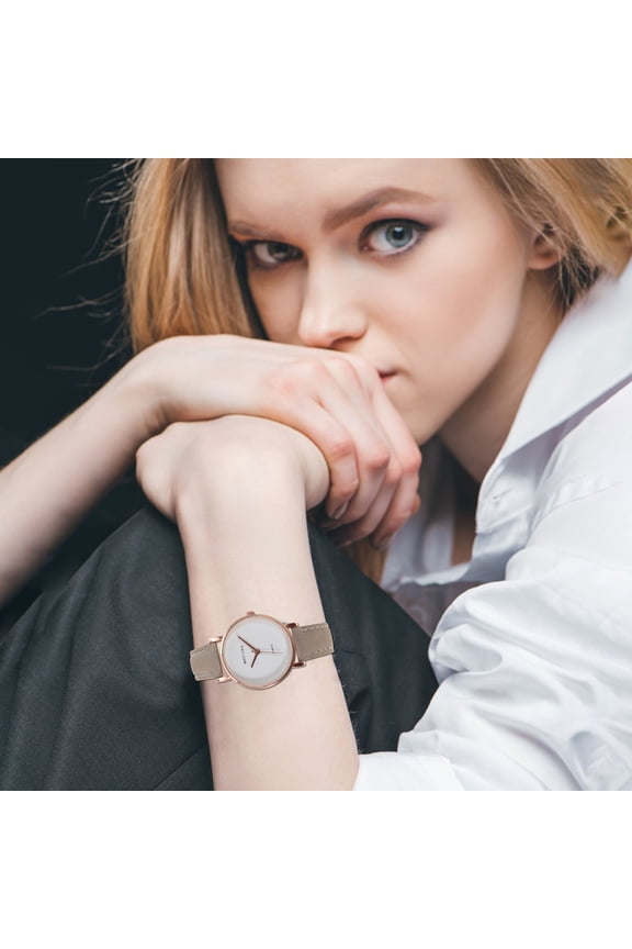 1pc Wood Watch Graffiti Simple Casual Wristwatch Christmas Gift Birthday Present for Women Men (Grey)