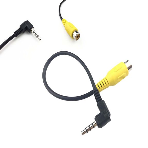 Worgeous  2 .5mm Conversion Line Reverse Camera for Car Backup Converter Man Black