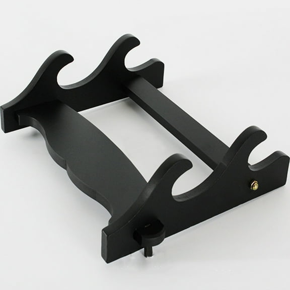 Worgeous  2 Layers Sword Mount Wall Shelves Display Rack Knife Holder Black