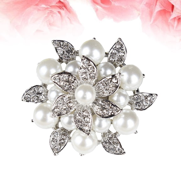 COSMOBETTY Crystal Shoe Clip Shoe Clips Silver Alloy 2PCS Double Leaf Flowers Buckles