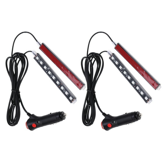 Worgeous 2 PCS Outdoor Car Ambient Light Cozy Car Ambiance Lights 12.00X1.30X0.60CM Black
