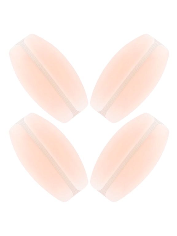Beige Nonslip Bra Shoulder Pads, Silicone Material, Comfortable All Day, 2Pairs