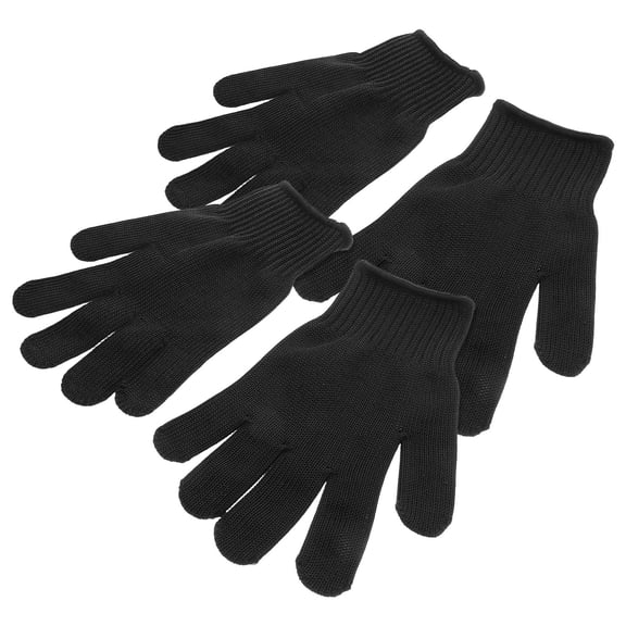 Worgeous 2 Pairs Cut Resistant Gloves Work 25.00X18.50X1.50CM Black