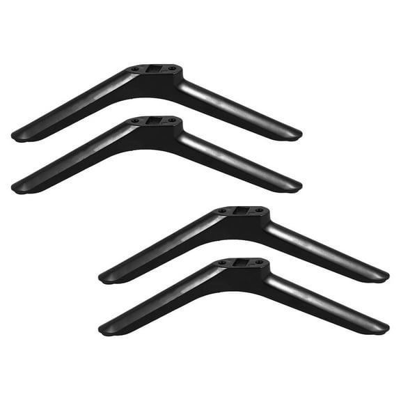 SEWCHICS Table Legs Metal TV Stand Black PP 2 Pairs Adjustable Angles Support for Television