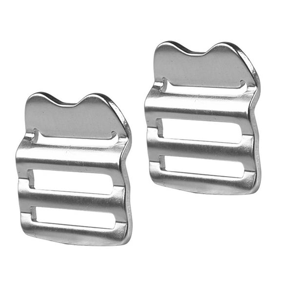 Worgeous 2 Pcs Aluminum Buckles for Functional Flap Backpack Webbing Belt Silver