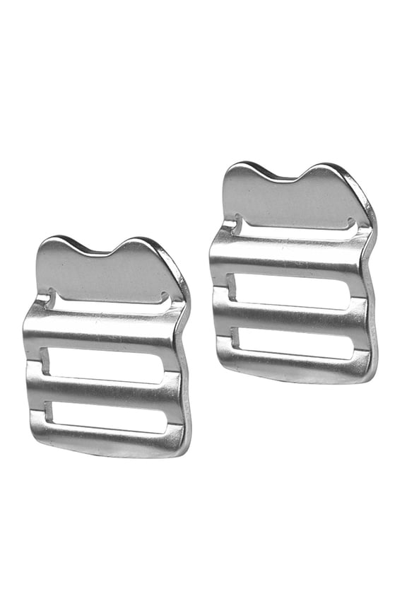 Worgeous 2 Pcs Aluminum Buckles for Functional Flap Backpack Webbing Belt Silver