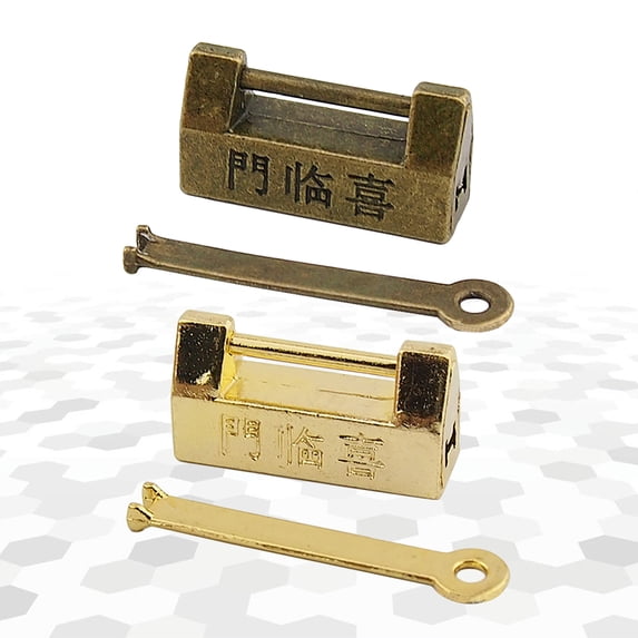 Worgeous 2 Pcs Antique Lock for Mini Lock Jewelry Box Antique Padlock 3.3X1cm