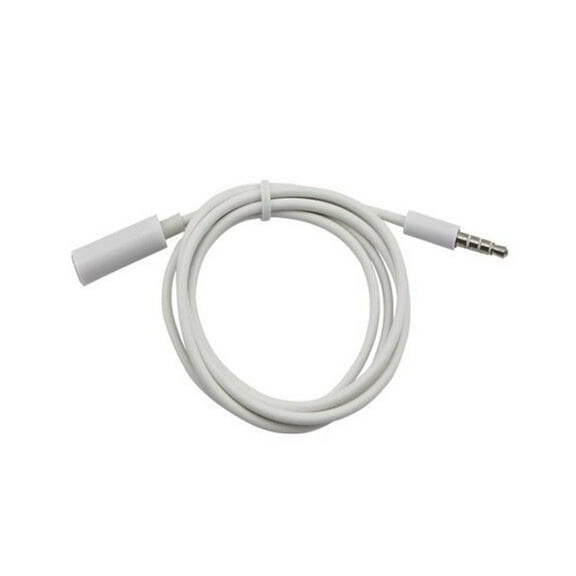 Worgeous 2 Pcs Audio Extension Cord Splitter Jack Headphone Adapter White