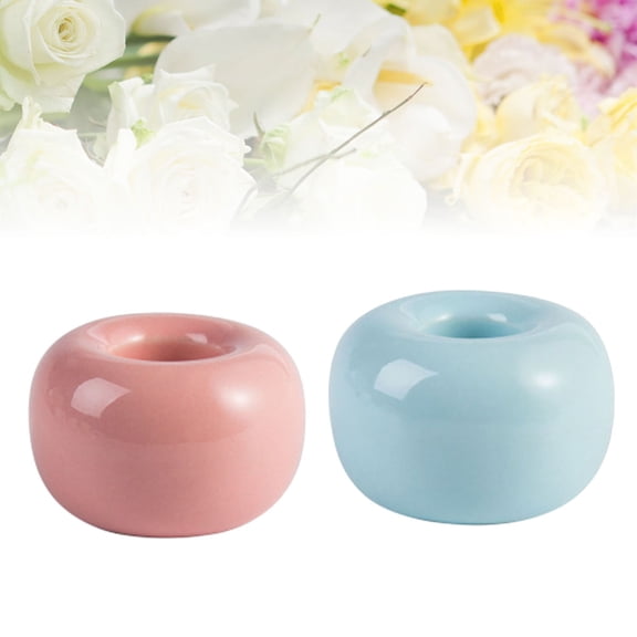 Worgeous  2 Pcs Brush Holder for Bathroom Ceramics Toothbrush Stand Multiple Lovers