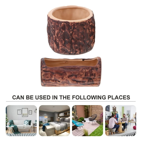 Worgeous  2 Pcs Ceramic Succulent Flower Pot Pots Planters for Indoor Plants Ornament Man Coffee