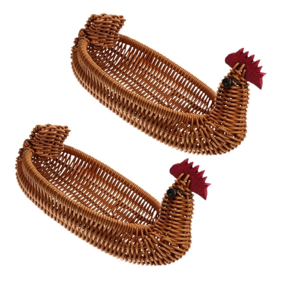 Worgeous 2 Pcs Chicken Kitchen Decor Storage Basket Shopping