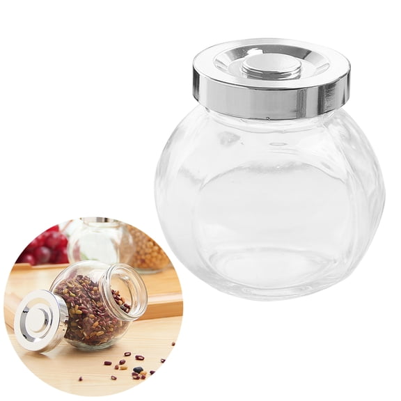 Worgeous 2 Pcs Clear Jar Sealed Jar Portable Container Sealed Can 2pcs