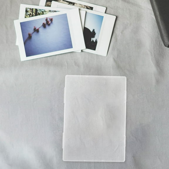 Worgeous 2 Pcs Clear Plastic Document Organizer Boxes for Birth Certificates Important Papers Portable A5 File Cases